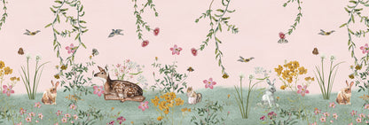Mural de Parede Arteo Bosque – cor rosa – 500x170 cm
