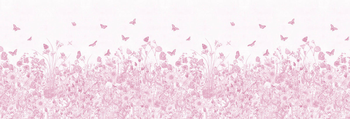 Arteo Garden Mural – pink – 500x170 cm