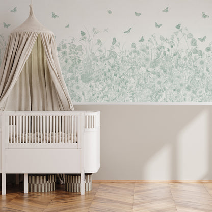 Arteo Garden Mural – green – half wall