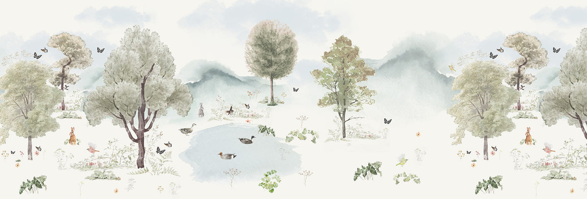 Mural de Parede Arteo Nórdico – cor colorido – 400x170 cm