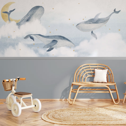 Papel de parede Baleias no Céu