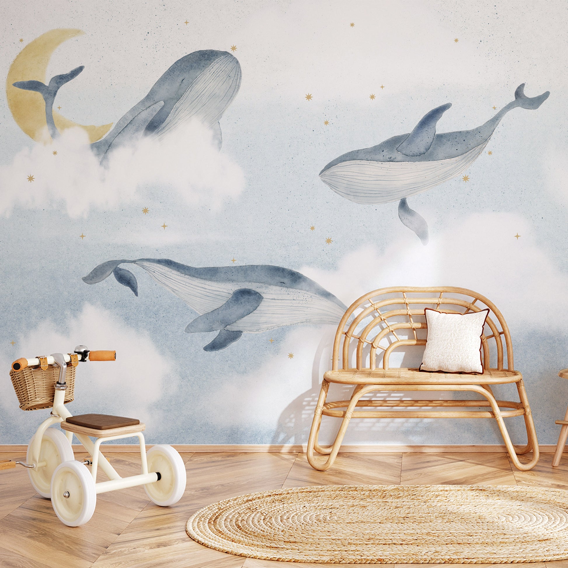 Papel de parede Baleias no Céu