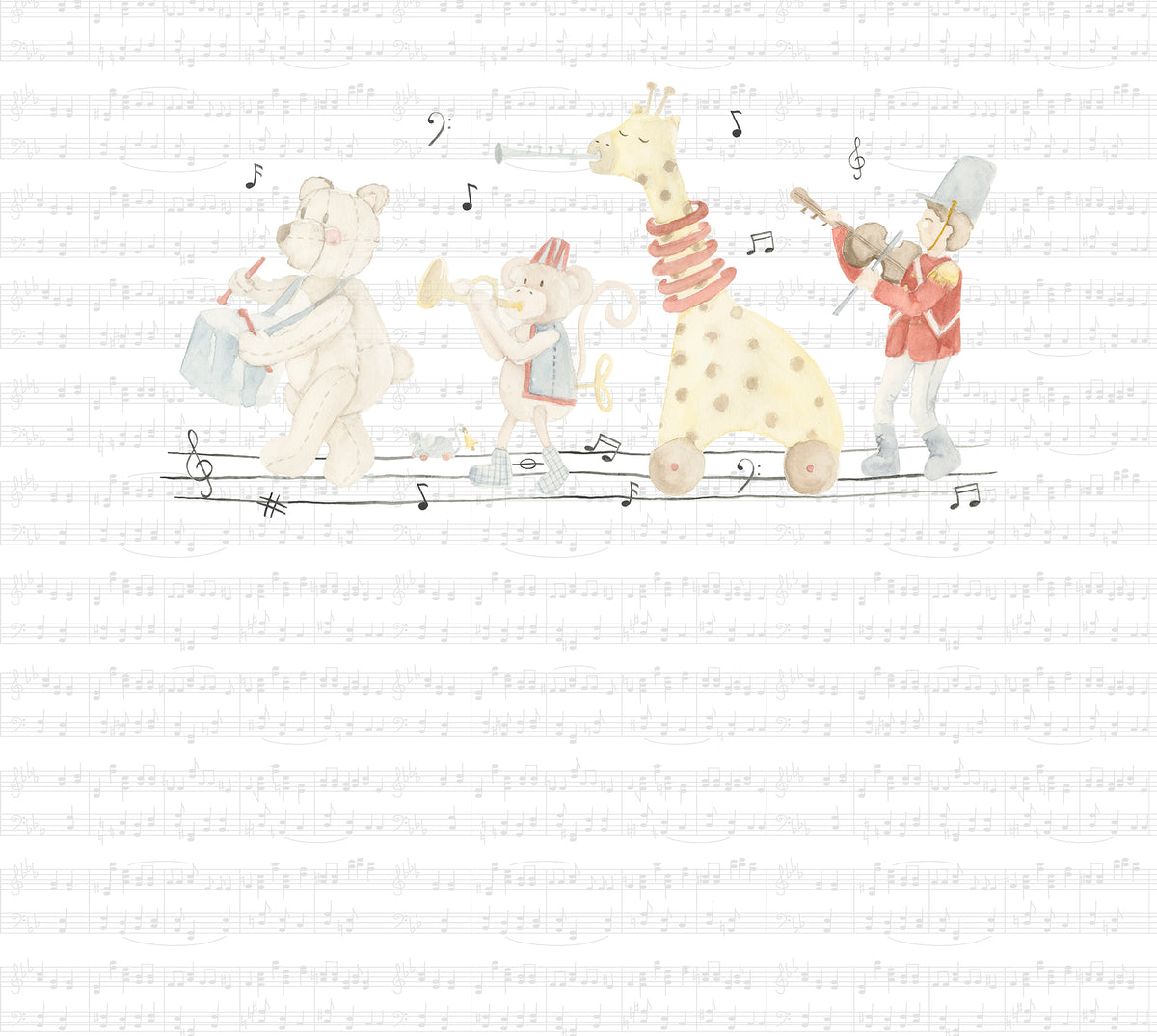 Toy Band Mural – colorful – 300x270 cm