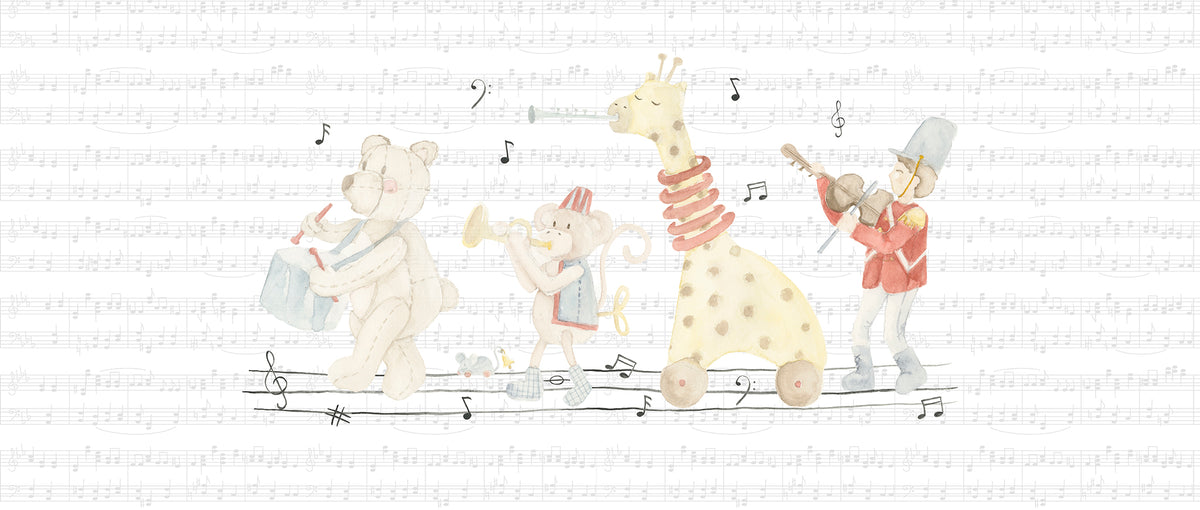 Toy Band Mural – colorful – 400x170 cm