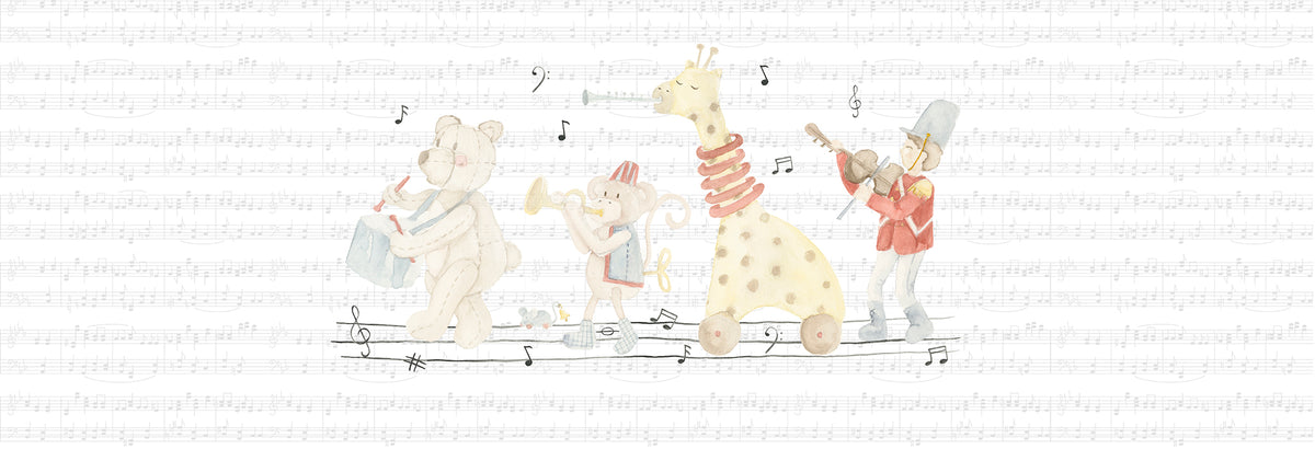 Toy Band Mural – colorful – 500x170 cm