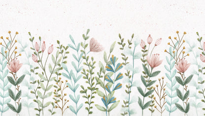 Enchanted Garden Border Mural – colorful – 300x170 cm