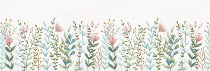Enchanted Garden Border Mural – colorful – 500x170 cm