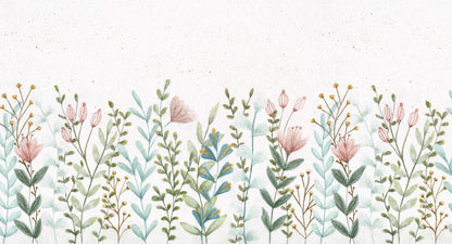 Enchanted Garden Border Mural – colorful – 500x270 cm