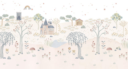 Castle Mural – colorful – 400x170 cm
