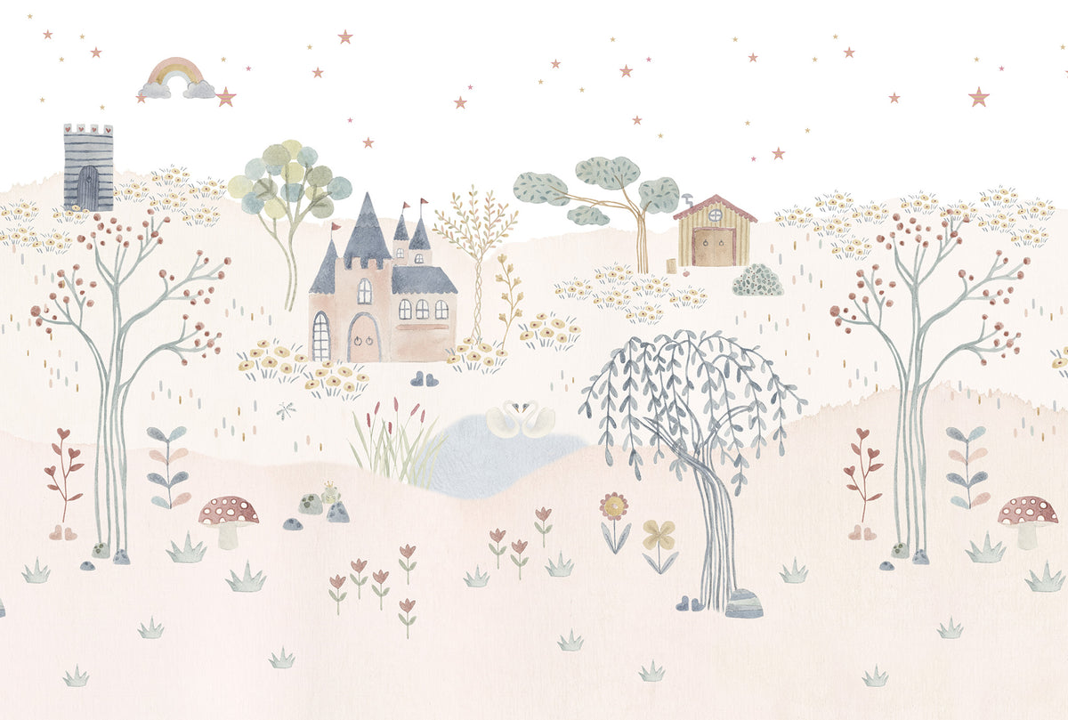 Castle Mural – colorful – 400x270 cm