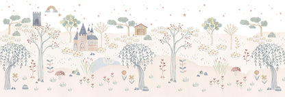 Castle Mural – colorful – 500x170 cm