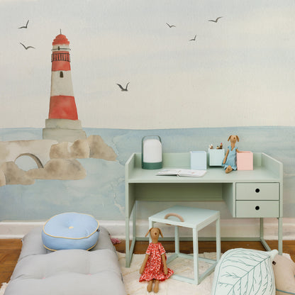 Beach Lighthouse Mural