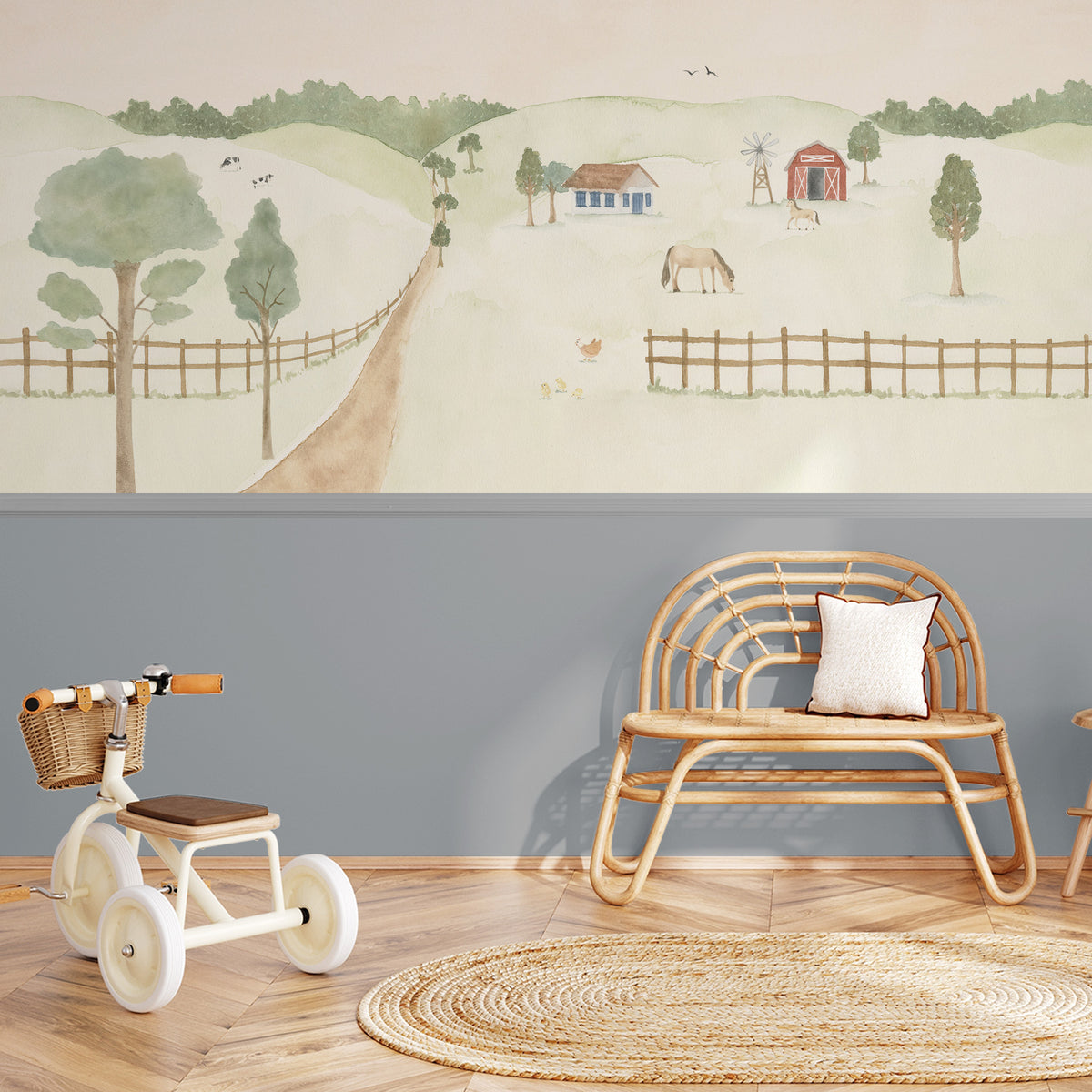 Farm Mural – half wall