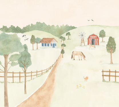 Farm Mural – colorful – 300x270 cm