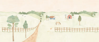 Farm Mural – colorful – 400x170 cm
