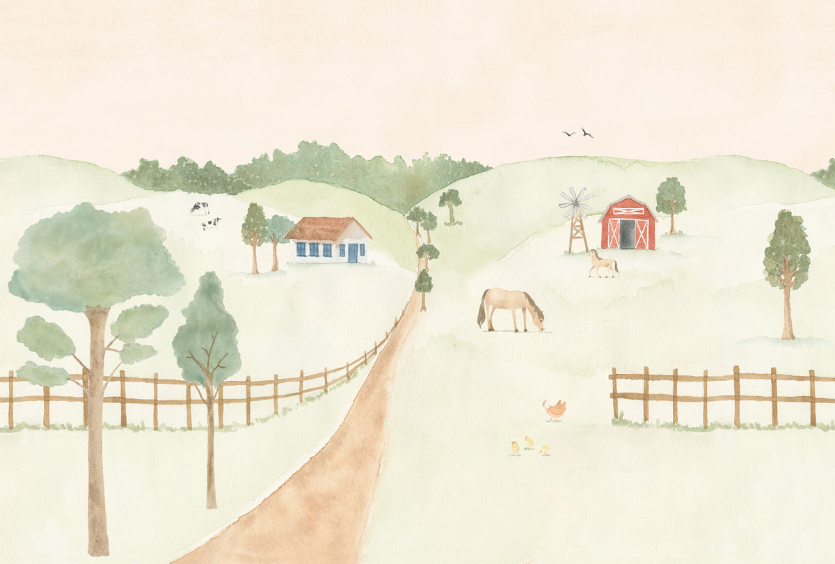 Farm Mural – colorful – 400x270 cm
