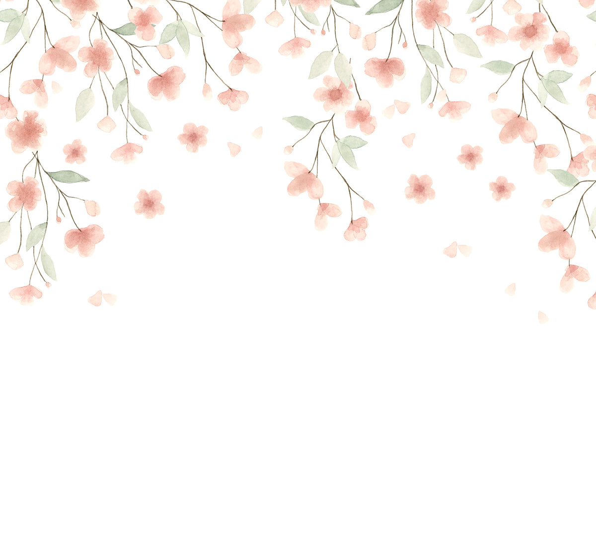 Floral Mural – salmon – 300x270 cm