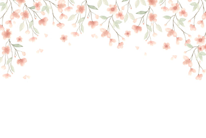 Floral Mural – salmon – 400x270 cm