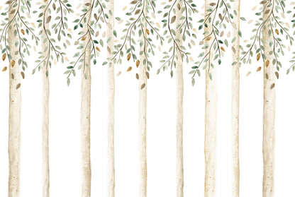 Autumn Forest Mural – green – 400x270 cm