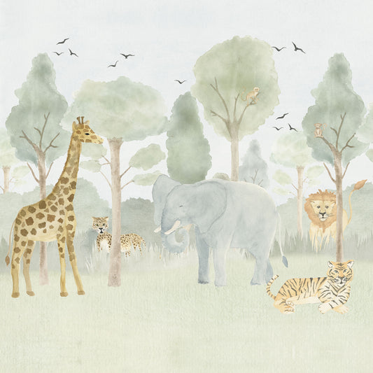 Papel de parede Floresta com Bichos