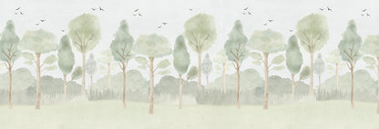 Forest Mural – green – 500x170 cm