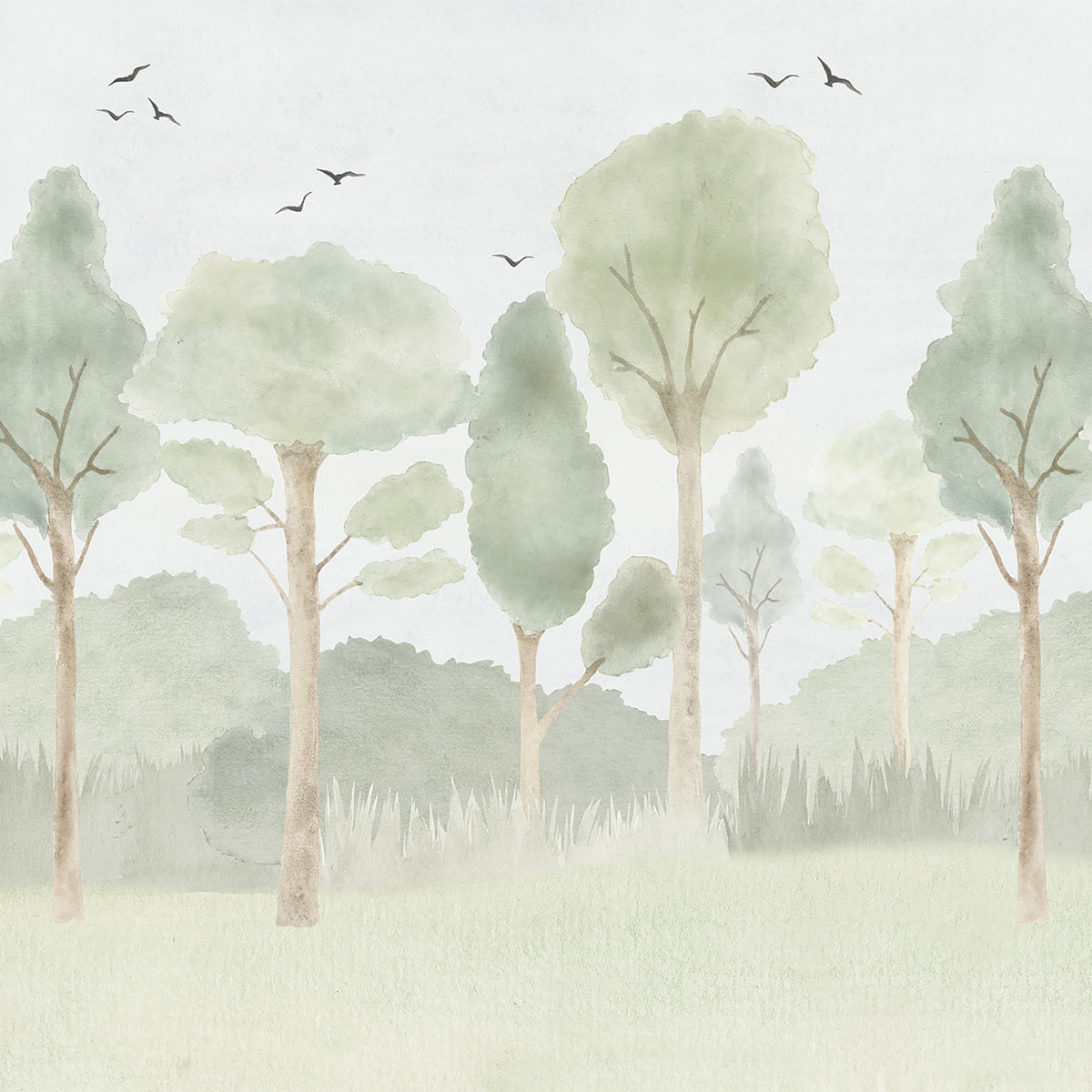 Forest Mural – green