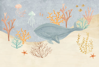 Mural de Parede Fundo do Mar – cor azul – 400x270 cm