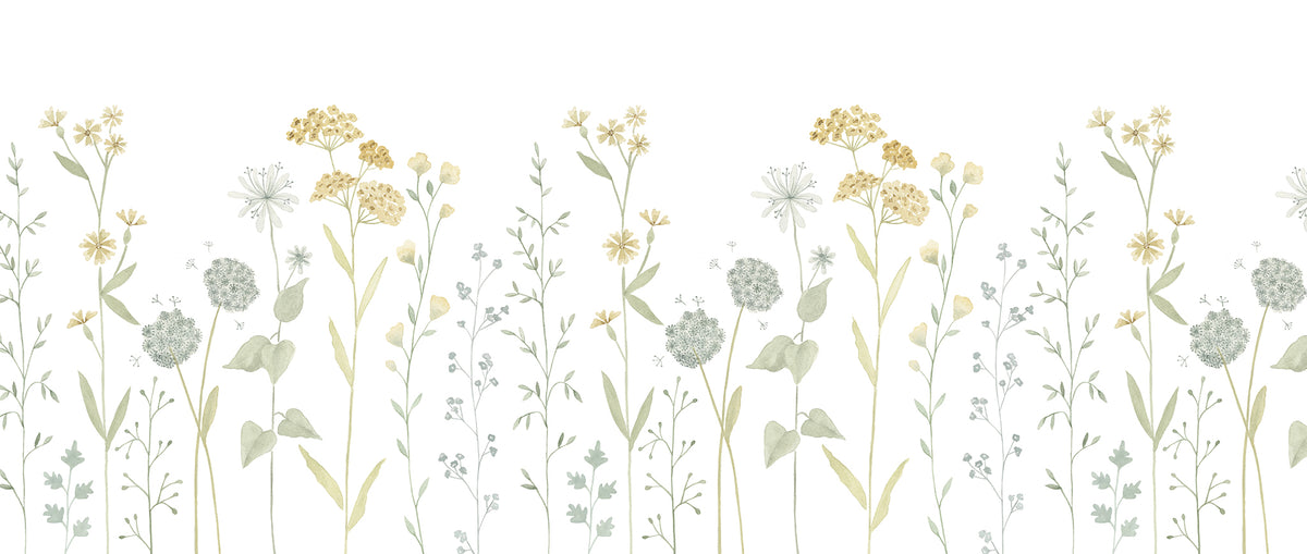 Garden Mural – yellow – 400x170 cm