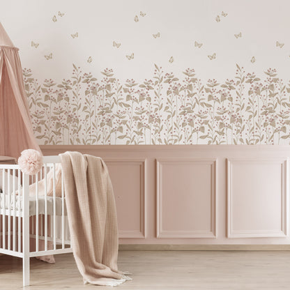 Berries Garden Mural – half wall