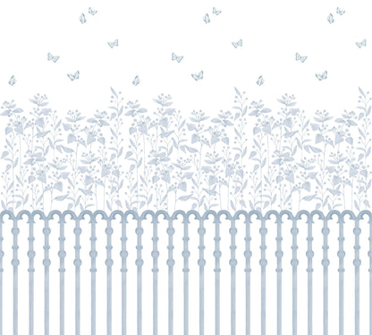 Berries Garden Mural – blue – 300x270 cm