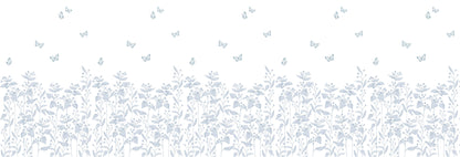 Berries Garden Mural – blue – 500x170 cm