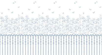Berries Garden Mural – blue – 500x270 cm
