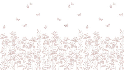 Berries Garden Mural – pink – 300x170 cm