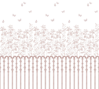 Berries Garden Mural – pink – 300x270 cm