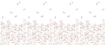 Berries Garden Mural – pink – 400x170 cm