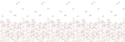 Berries Garden Mural – pink – 500x170 cm