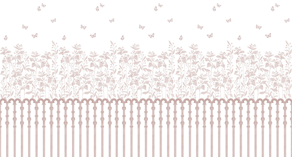 Berries Garden Mural – pink – 500x270 cm