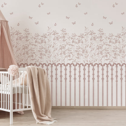 Berries Garden Mural – pink