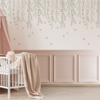 Hanging Delicate Garden Mural – half wall