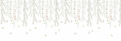 Hanging Delicate Garden Mural – colorful – 500x170 cm