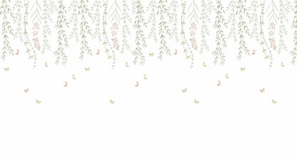 Hanging Delicate Garden Mural – colorful – 500x270 cm