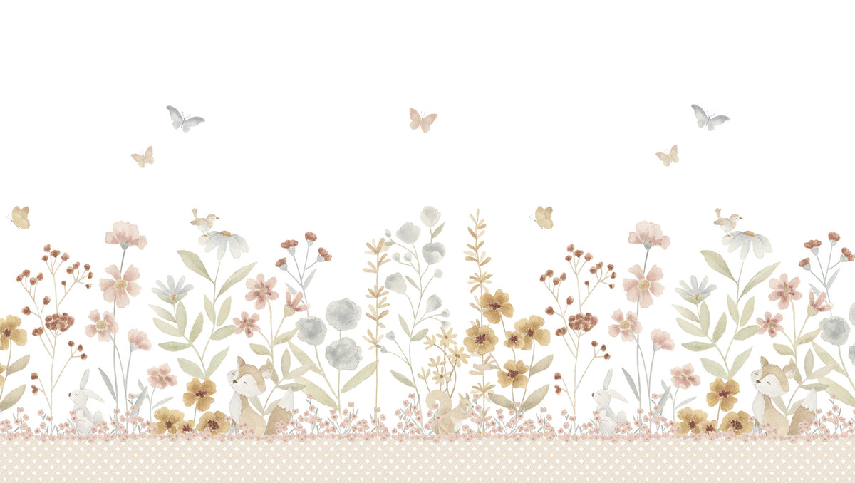 Edinburgh Garden Mural – colorful – 300x170 cm