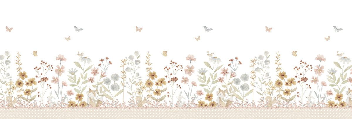 Edinburgh Garden Mural – colorful – 500x170 cm