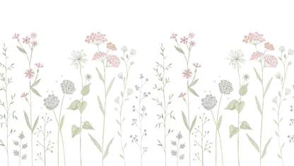 Garden Mural – pink – 300x170 cm