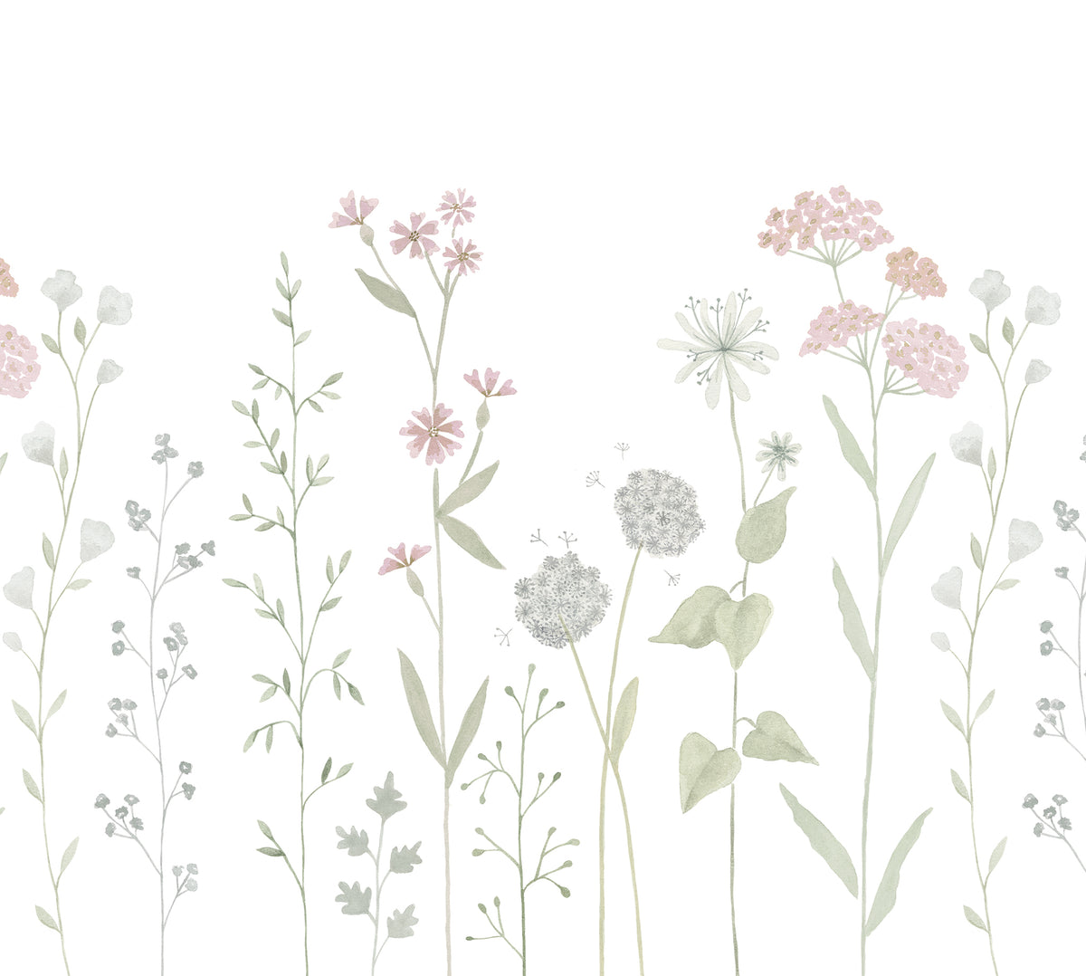 Garden Mural – pink – 300x270 cm