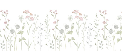 Garden Mural – pink – 400x170 cm