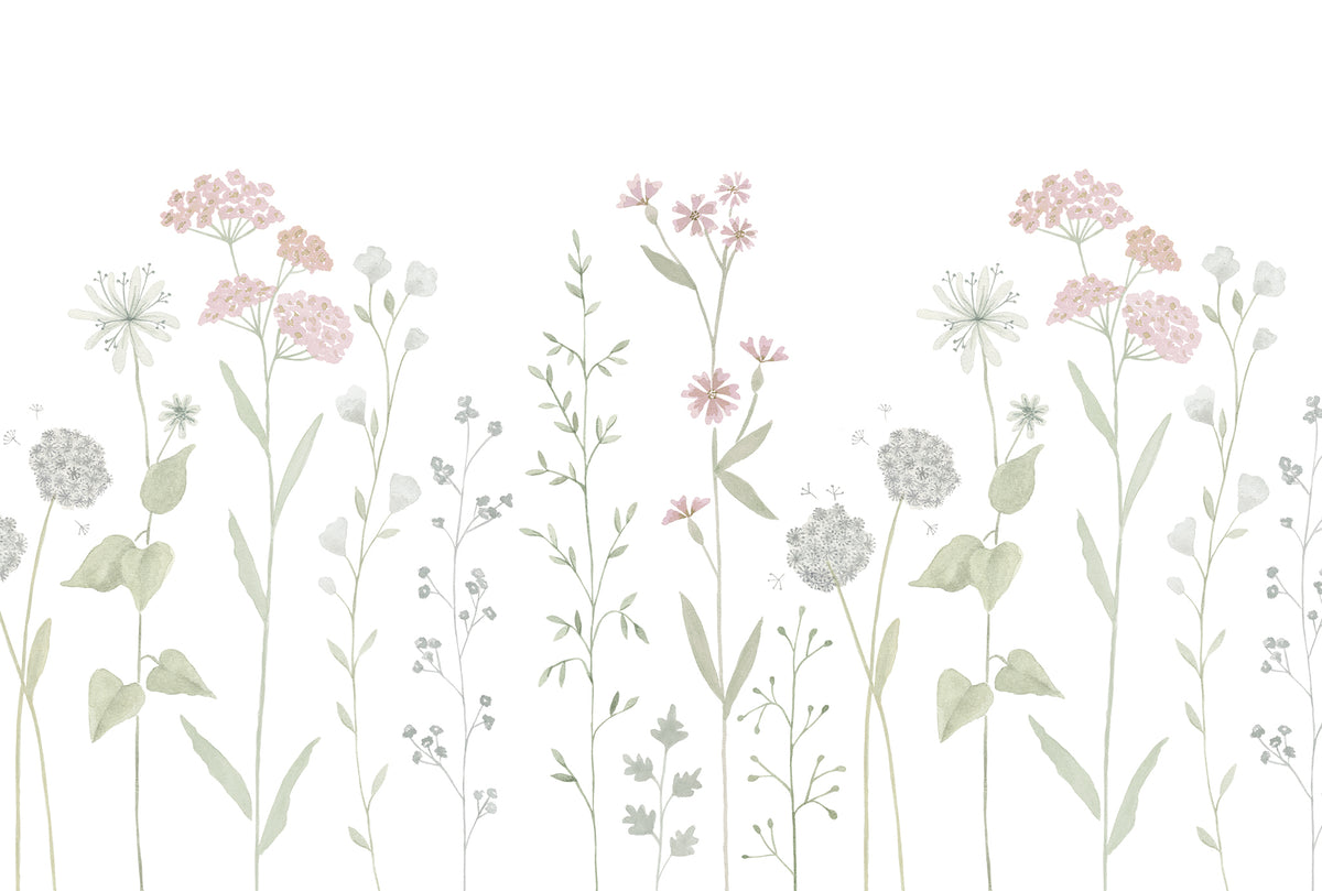 Garden Mural – pink – 400x270 cm