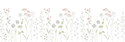 Garden Mural – pink – 500x170 cm