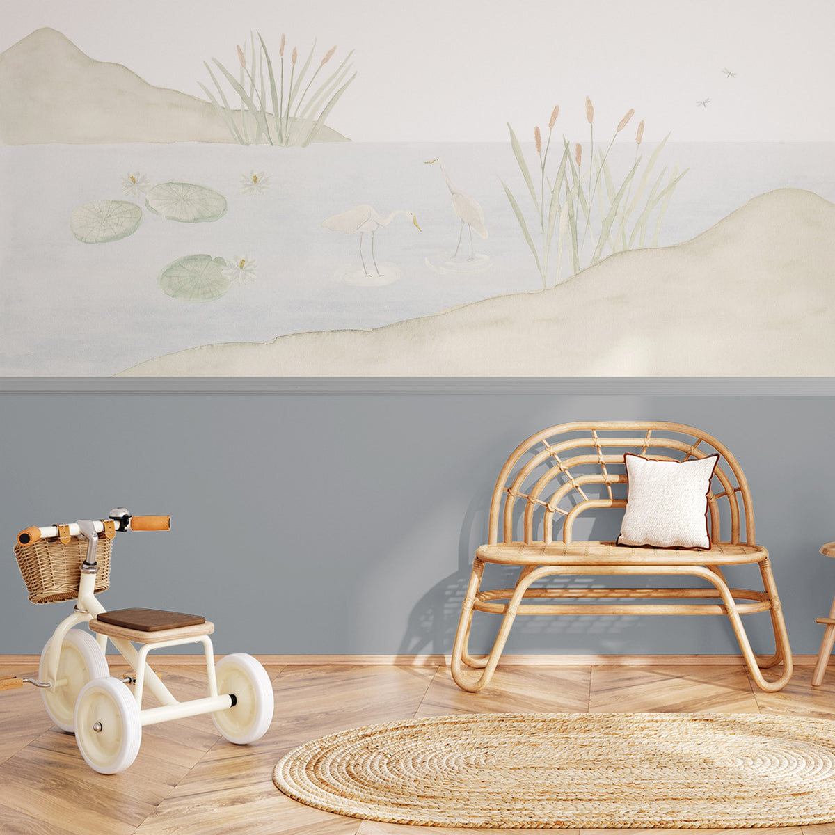 Lake Mural – half wall