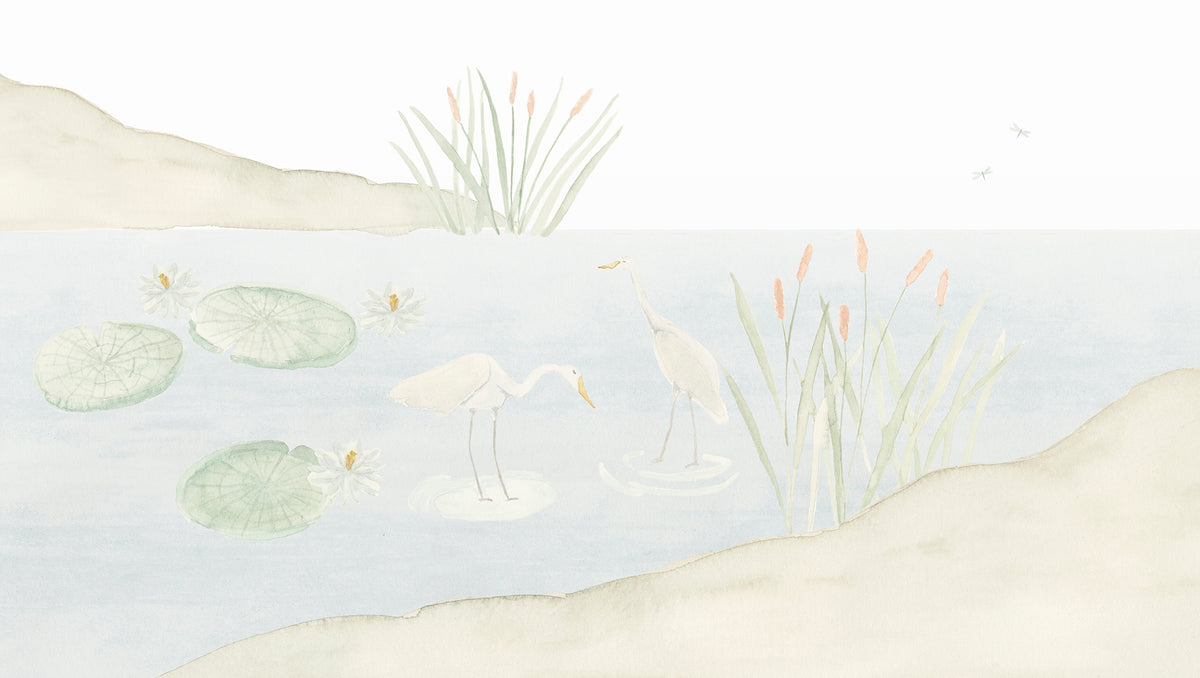 Lake Mural – colorful – 300x170 cm